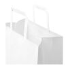 Kraft 80 g/m² Papiertasche mit flachen Griffen – 25 × 15 × 32 cm weiss