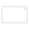 RFX™ Rechteckiger, reflektierender PVC-Aufhänger, klein neongelb | Nicht verfügbar | 1-farbiger Siebdruck | Rückseite | 72 mm x 46 mm