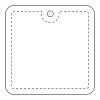 RFX™ quadratischer reflektierender PVC-Aufhänger neongelb | Nicht verfügbar | 1-farbiger Siebdruck | Vorderseite | 39 mm x 39 mm