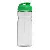 H2O Base® 650 ml Sportflasche mit Klappdeckel transparent-grün | ohne Werbeanbringung | Nicht verfügbar | Nicht verfügbar