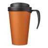 Americano® Grande 350 ml Isolierbecher mit auslaufsicherem Schraubverschluss orange-schwarz | ohne Werbeanbringung | Nicht verfügbar | Nicht verfügbar