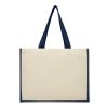 Varai Canvas und Jute Einkaufstasche navy