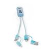BERNERS. Superschnelles 6-in-1-USB-Kabel aus recyceltem PET (100% rPET) Weiss | ohne Werbeanbringung | Nicht verfügbar | Nicht verfügbar | Nicht verfügbar