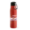 Lena Trinkflasche recy.Edelstahl, 570 ml. Mit Tragegriff aus rPET Rot