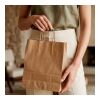 Vesuvio M braune FSC®-Kraftpapiertasche aus Recyclingpapier, 115g/m² Natur