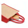Nuptse Einkaufstasche aus Jute, 34cm Henkel Rot