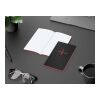 Notizbuch Tablet-Book Farbschnitt Naturkarton-Softcover schwarz Schwarz | 94 × 152 mm | ohne Werbeanbringung | rot/rot | 94 × 152 mm / Winkelkaro