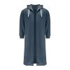 Kosta Linnewafveri Bademantel College L/XL Blau Weiss
