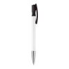 Kugelschreiber Nash Hardcolour mit Metallspitze Weiss-Schwarz | 1-farbiger Tampondruck | 270° vom Clip | 42 mm x 8 mm | Nicht verfügbar