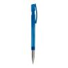 Kugelschreiber Nash Transparent mit Metallspitze Blau Weiss-Blau Weiss | 1-farbiger Tampondruck | Clip | 30 mm x 5 mm | Nicht verfügbar