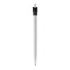 Kugelschreiber Futurepoint Hardcolour Weiss-Schwarz | 1-farbiger Siebdruck | 180° vom Clip | 50 mm x 25 mm | Nicht verfügbar