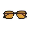 Lars Sonnenbrille UV400 Schwarz-Orange | 1-farbiger Tampondruck | 1 cm vom rechten Scharnier | 50 mm x 5 mm