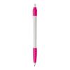 Kugelschreiber Cosmo Grip HC Weiss-Rosa | 1-farbiger Siebdruck | 90° vom Clip | 33 mm x 25 mm | Nicht verfügbar