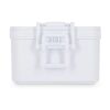 Doppelte Lunchbox mit Besteck Weiss