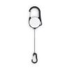 2-Wege-Karabiner-Kartenhalter Weiss | 1-farbiger Tampondruck | Seite 1 | Ø 25 mm