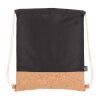 Kordelzugbeutel R-PET & Kork 35 x 40cm Schwarz | ohne Werbeanbringung | Nicht verfügbar | Nicht verfügbar