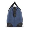Weekender-Tasche aus recyceltem Baumwoll-Canvas Harper Marineblau