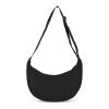 PU-beschichtete R-PET 600D Halbmond-Tragetasche Schwarz | ohne Werbeanbringung | Nicht verfügbar | Nicht verfügbar