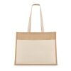 Jute Tragetasche OEKO-TEX® 45 x 12 x 35cm 320g/m² Ecru | 1-farbiger Siebdruck | Seite 1 | 350 mm x 170 mm