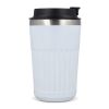 Recycelter Edelstahl-Thermobecher für Kaffee zum Mitnehmen, 400 ml Weiss