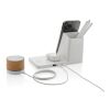Ontario 15W 3-in-1 Charger aus RCS rec. Kunststoff & Bambus weiß | ohne Werbeanbringung | Nicht verfügbar | Nicht verfügbar
