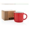 Vintage Keramiktasse rot | ohne Werbeanbringung | Nicht verfügbar | Nicht verfügbar