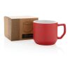 Moderne Keramiktasse rot | ohne Werbeanbringung | Nicht verfügbar | Nicht verfügbar