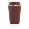 Java 350ml doppelwandiger Becher aus RCS recyceltem PP rot | ohne Werbeanbringung | Nicht verfügbar | Nicht verfügbar