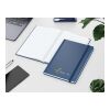 Notizbuch Hardcover Easy-Book EXPRESS Vollkaro Gummiband schmal A5 Dunkelblau | DIN A5 | ohne Werbeanbringung