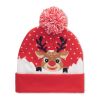 Weihnachtliche Strickmütze LED rot | ohne Werbeanbringung | Nicht verfügbar | Nicht verfügbar | Nicht verfügbar