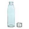 Trinkflasche Glas 500 ml mit Aluminium Verschluss transparent-blau | ohne Werbeanbringung | Nicht verfügbar | Nicht verfügbar | Nicht verfügbar