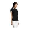 PASADENA Damen Polo 200g schwarz / weiß | XL | ohne Werbeanbringung | Nicht verfügbar | Nicht verfügbar | Nicht verfügbar