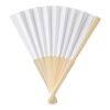 Handfächer aus Bambus Elio Weiß | ohne Werbeanbringung | Nicht verfügbar | Nicht verfügbar