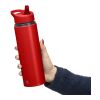 Recycelte Trinkflasche aus Edelstahl (500 ml) Zeno Rot | ohne Werbeanbringung | Nicht verfügbar | Nicht verfügbar