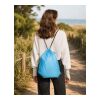 rPET 210D Polyester Rucksack mit Kordelzug Calix Weiß