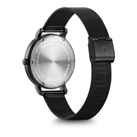 Wenger Metropolitan Donnissima Schwarz Uhr Gravur Uhr