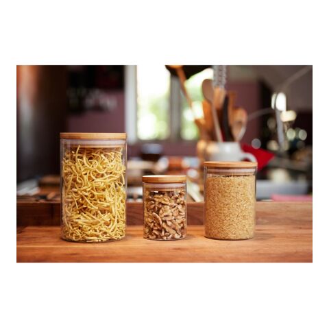 Glasbehälter &quot;Bamboo&quot;, 0,35 l transparent | ohne Werbeanbringung | Nicht verfügbar | Nicht verfügbar