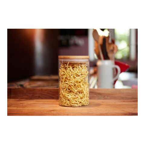 Glasbehälter "Bamboo", 1,6 l transparent | ohne Werbeanbringung | Nicht verfügbar | Nicht verfügbar