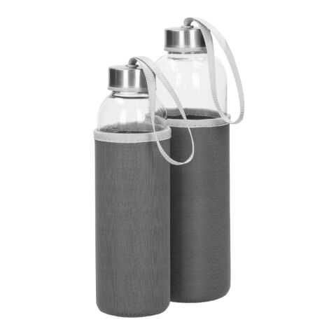 Glasflasche mit Hülle &quot;Pure&quot;, 0,5l transparent | ohne Werbeanbringung | Nicht verfügbar | Nicht verfügbar