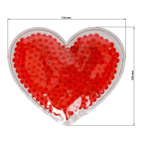 Kühl-/Wärmekissen &quot;Bead&quot;, Herz rot | ohne Werbeanbringung | Nicht verfügbar | Nicht verfügbar