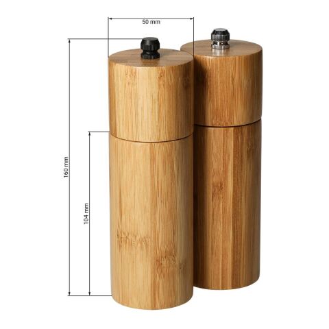 Salz- und Pfeffermühlen-Set "Grind" natur | ohne Werbeanbringung | Nicht verfügbar | Nicht verfügbar