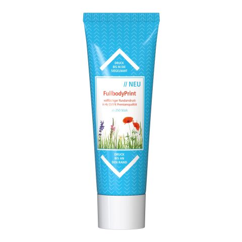 25 ml Tube - Handbalsam &quot;Ringelblume-Aloe Vera&quot; - FullbodyPrint Weiß | ohne Werbeanbringung