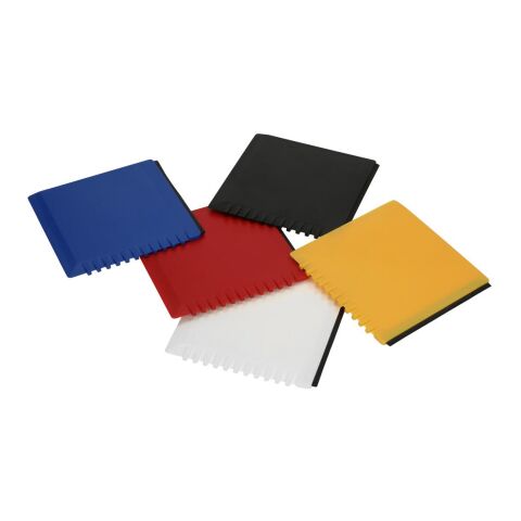 Eiskratzer &quot;Quadrat&quot; mit Wasserabstreifer weiß | ohne Werbeanbringung | Nicht verfügbar | Nicht verfügbar