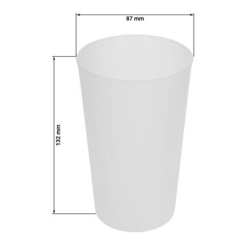Trinkbecher &quot;Mehrweg&quot; 0,4 l transparent milchig | ohne Werbeanbringung | Nicht verfügbar | Nicht verfügbar
