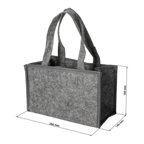Flaschentasche &quot;Filz&quot; grau | ohne Werbeanbringung | Nicht verfügbar | Nicht verfügbar