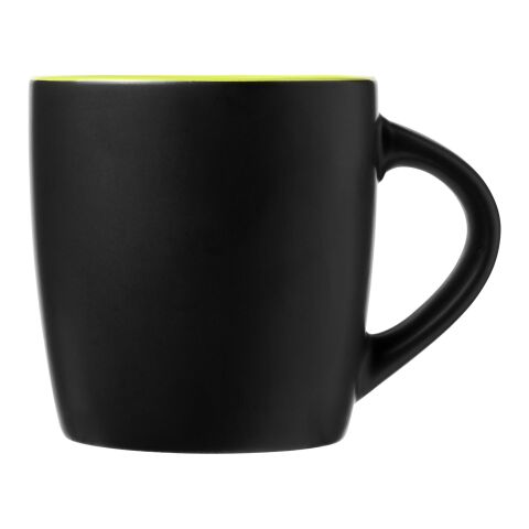 Riviera Keramiktasse Standard | schwarz-limone | ohne Werbeanbringung | Nicht verfügbar | Nicht verfügbar