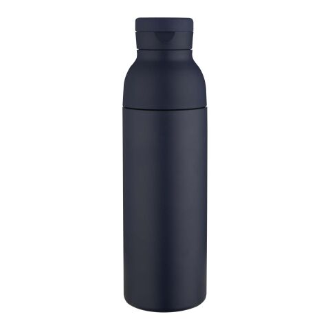 Illuminate 650 ml RCS-zertifizierte doppelwandige Trinkflasche aus recyceltem Edelstahl mit 3-teiligem Deckelset  Standard | tiefes blau | ohne Werbeanbringung | Nicht verfügbar | Nicht verfügbar