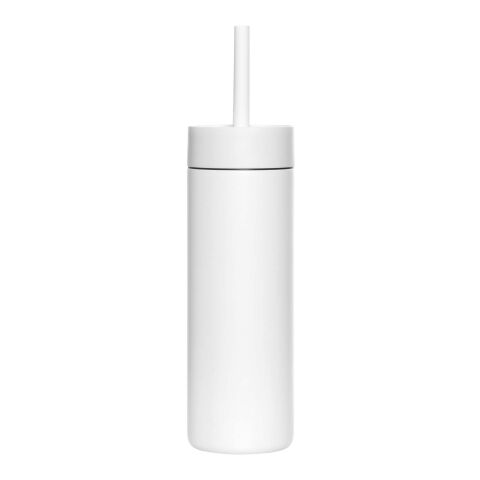 MiiR Sipper 473 ml Trinkflasche mit Trinkhalm weiß