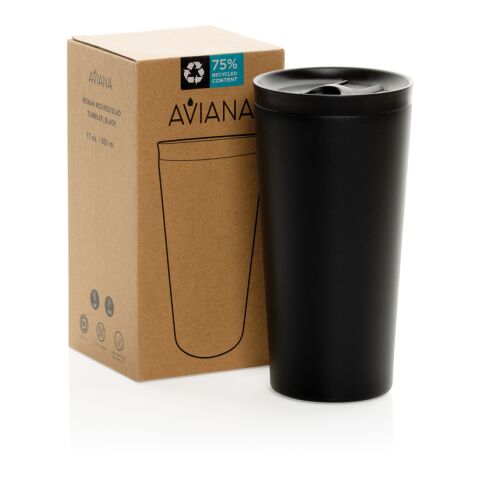 Aviana™ Rowan RCS recycelter Thermobecher 500ml schwarz | ohne Werbeanbringung | Nicht verfügbar | Nicht verfügbar