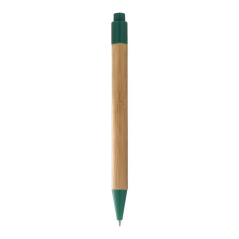 Borneo Bambus Kugelschreiber Priority | natural-grün | 1-farbiger Tampondruck | Clip | 37 mm x 4 mm